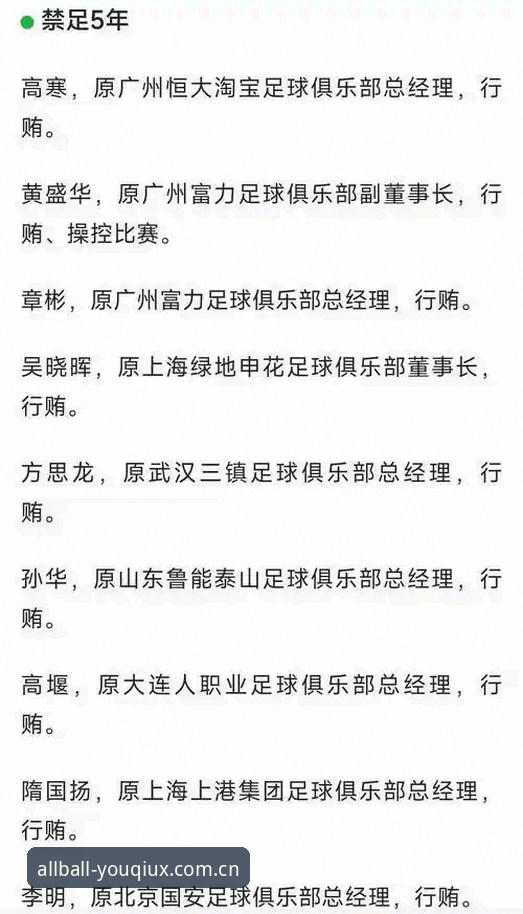 有球体育官方下载 中国足协第三批禁足名单全面解析:65人受罚背后的足球生态深度思考